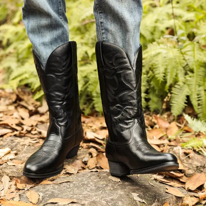 Herren Western Cowboy Stiefeletten - Quadratische Zehe