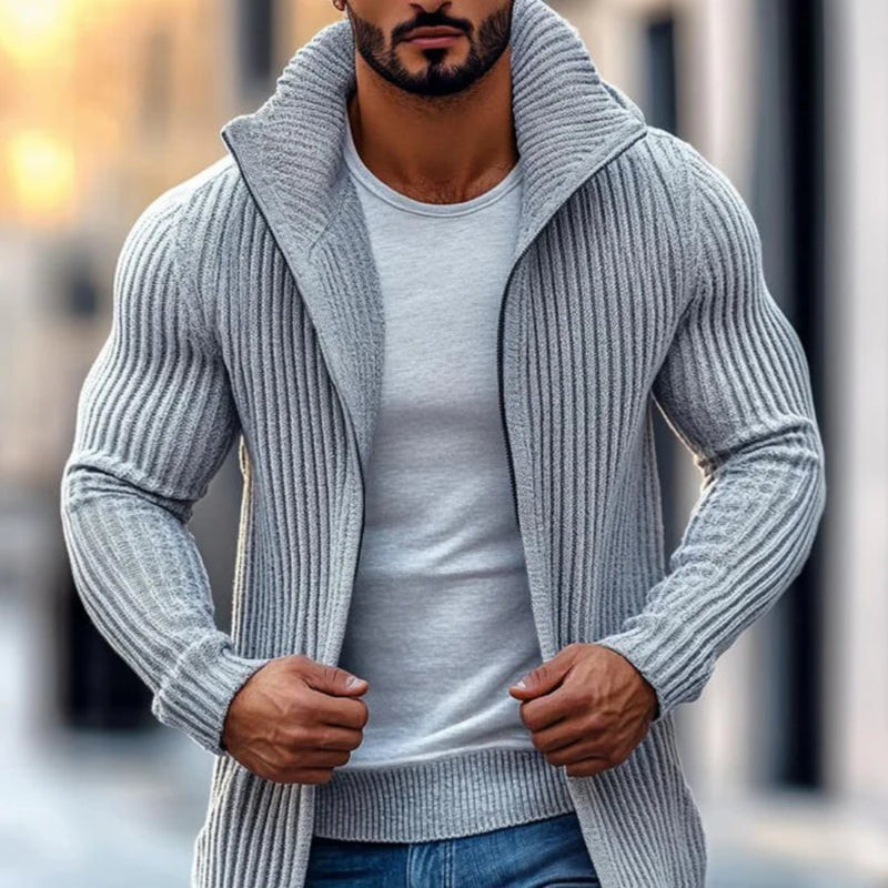 Herren Winter Strickjacke – Grobstrick Offen tragbar