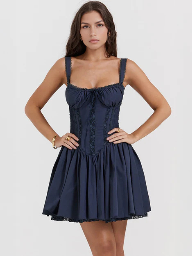 Korsettkleid mit schwingendem Rock Damen – Amélie