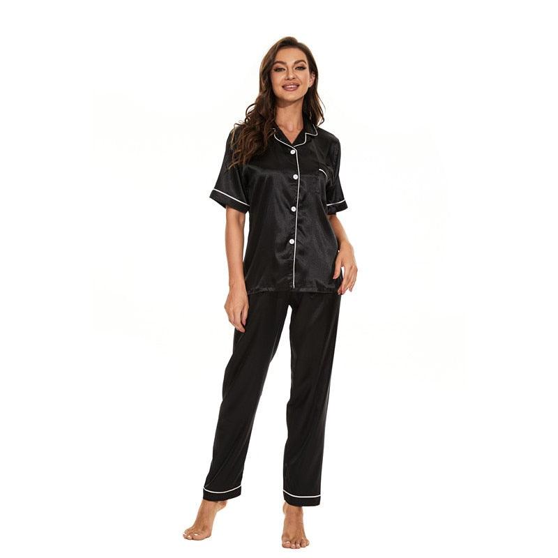 Luxuriöser Satin-Pyjama für Damen – Isabella