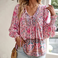 Blumenbluse Damen Frühling Sommer leicht – Paula