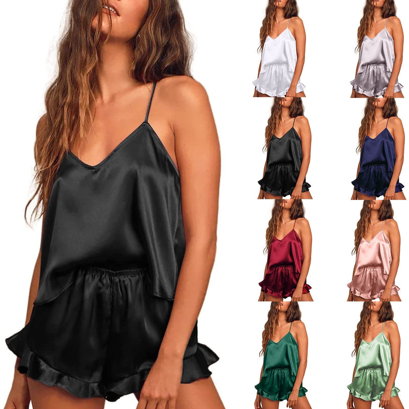 Elegantes Satin-Pyjama-Set für Damen – Valeria