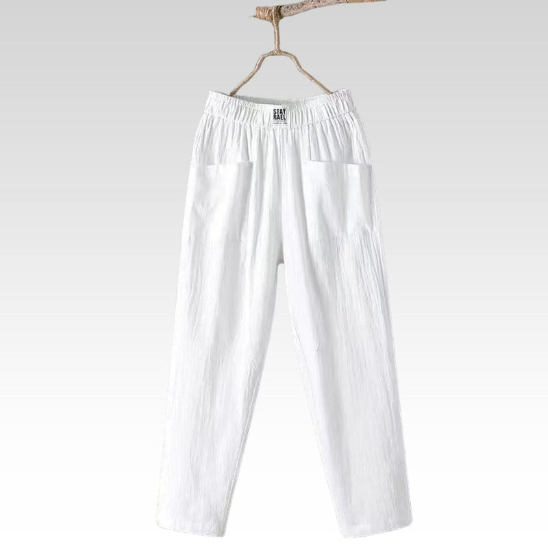 Damen Freizeithose mit weitem Bein und Taschen – Sophia