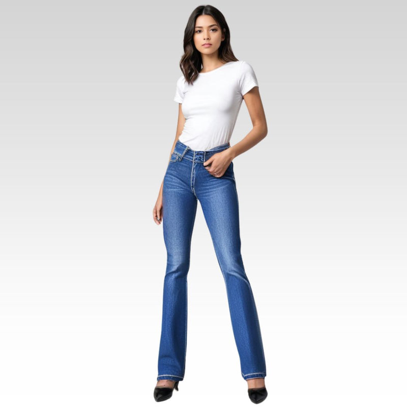 Hochtaillierte Skinny-Jeans Damen figurbetont – Lara