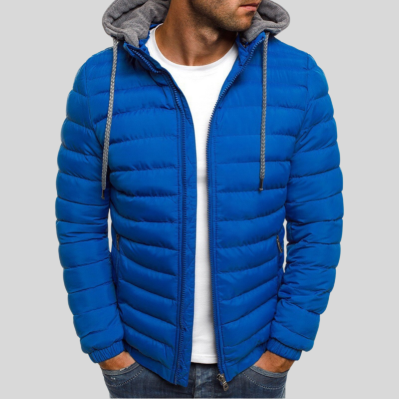 Warme gefütterte Winterjacke mit Kapuze für jeden Anlass – Leo
