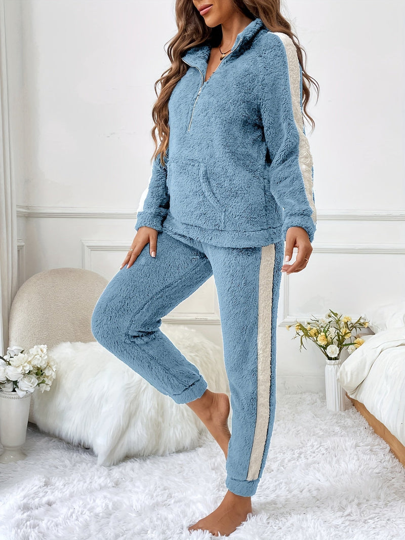 Plüsch-Pyjama Damen Set & Winterkomfort – Emilia