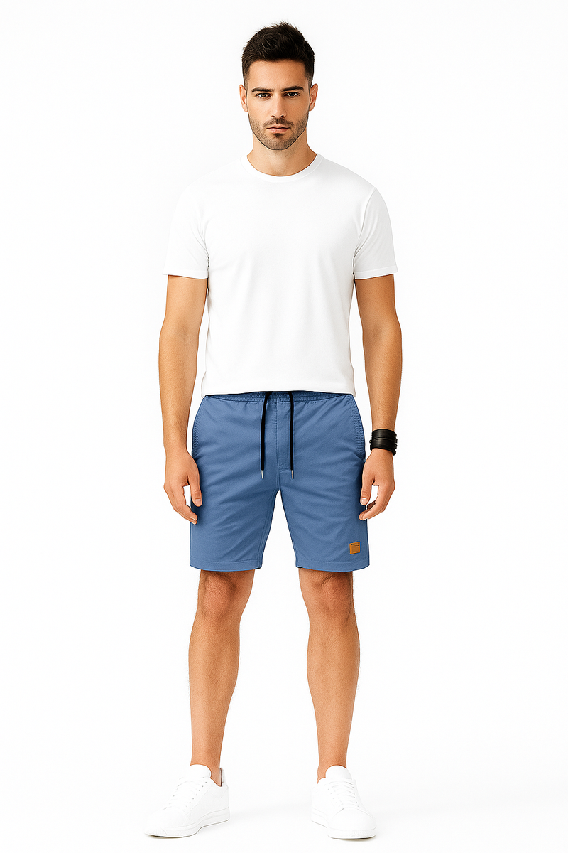 Abgeschnittene Herren-Shorts mit Kordelzug – Matteo