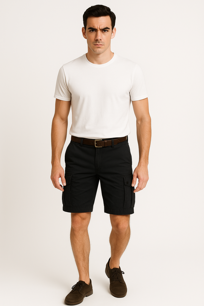 Cargoshorts Herren Baumwolle Ganzjährig Outdoor-Look – Renvar