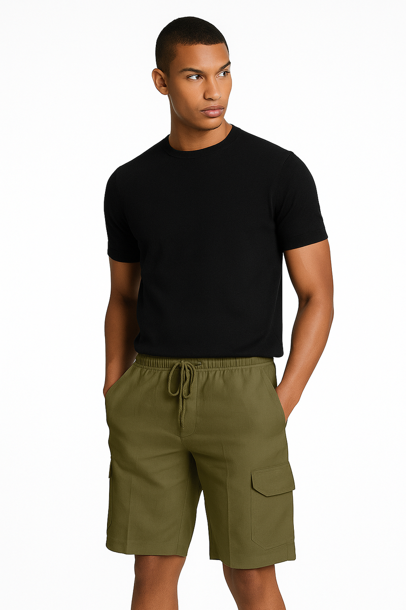 Leinenshorts Herren Sommer Strandlook leicht – Silvano