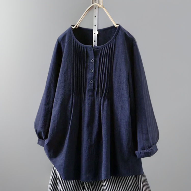 Lockere Damen Bluse gefaltet & bequem – Lily