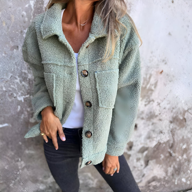 Damen Teddy Übergangsjacke – Leicht Warm