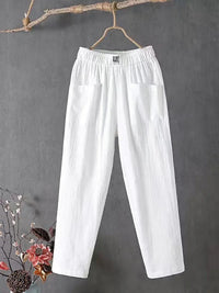 Damen Freizeithose mit weitem Bein und Taschen – Sophia